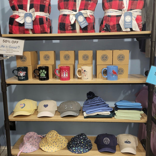 Shop Sale Apparel, Hats, and Home Accessories at 50% OFF!