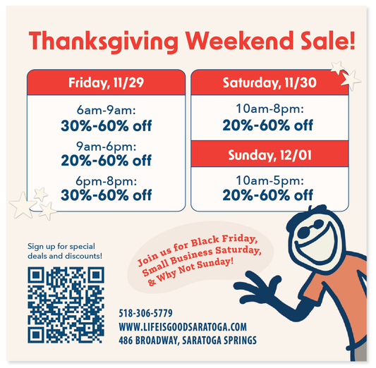 SAVE BIG at our Thanksgiving Weekend sale!